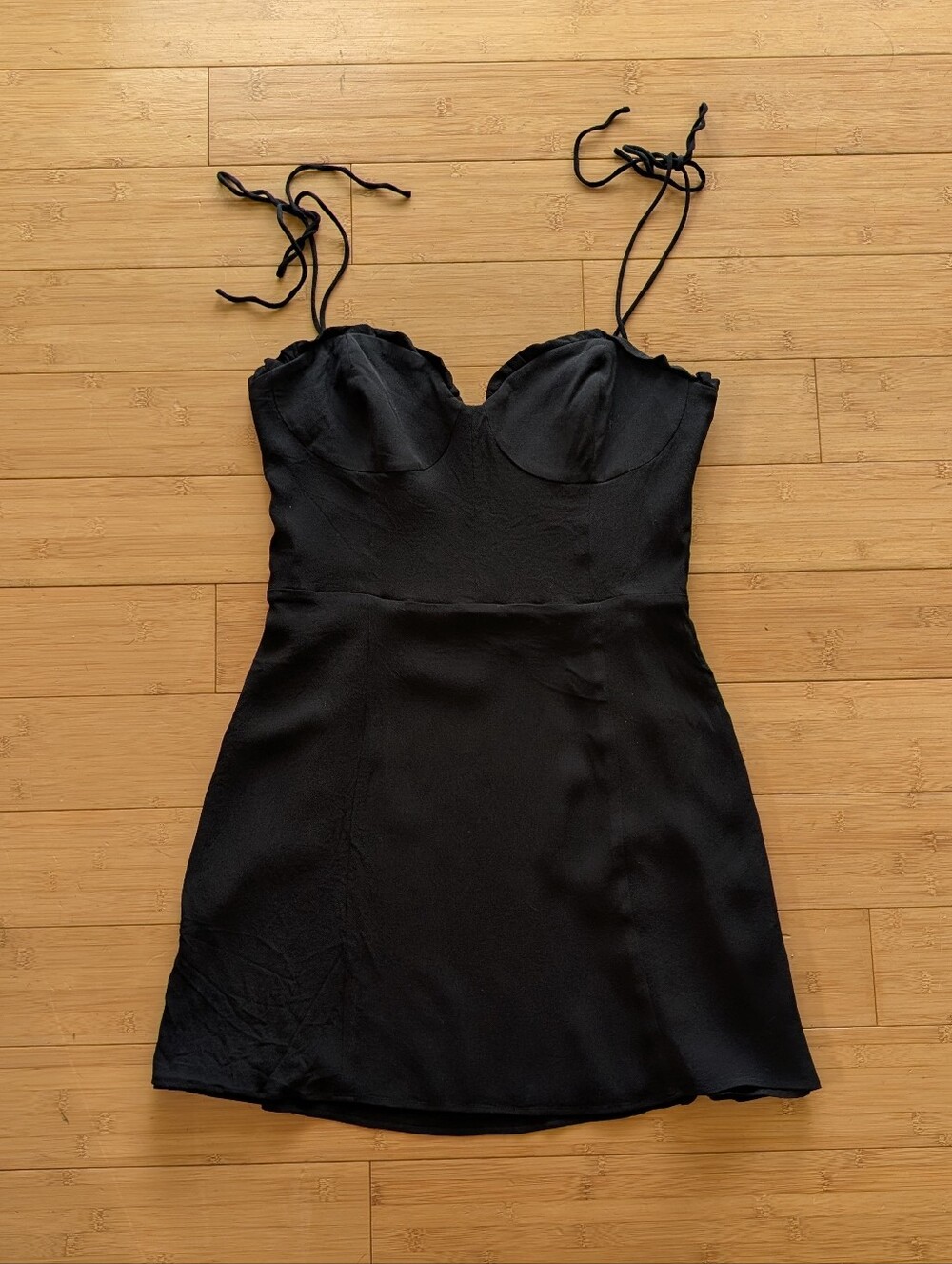 Aritzia Wilfred Fable Black Sweetheart Bustier Mini Dress